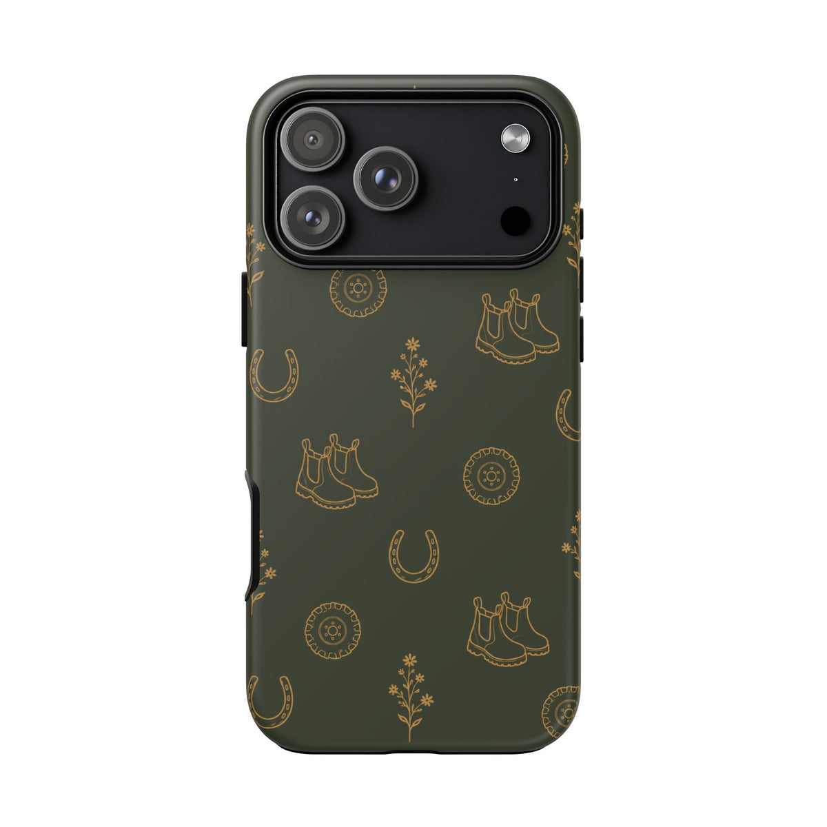 The Green Lane Girls Pattern Tough Phone Case in Dark Green Matte