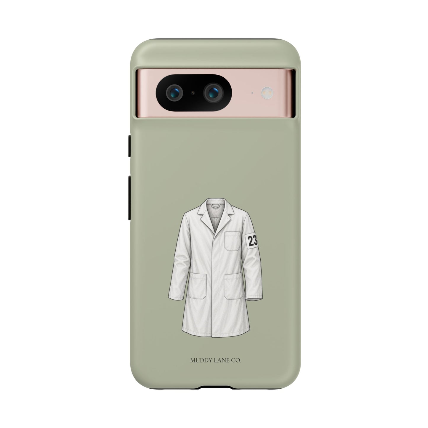 Showing Coat Tough Phone Case in Light Sage Matte