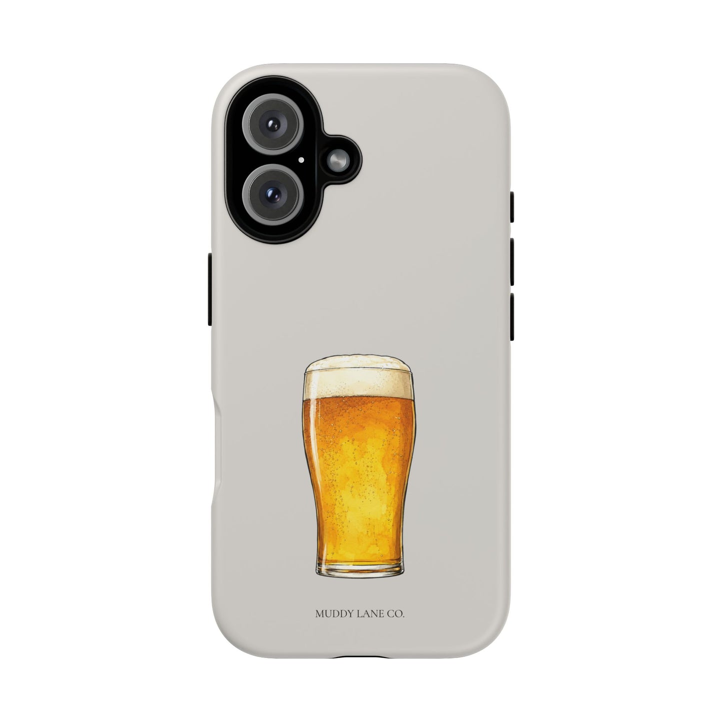 Pub Pint Tough Phone Case in Soft Grey Matte