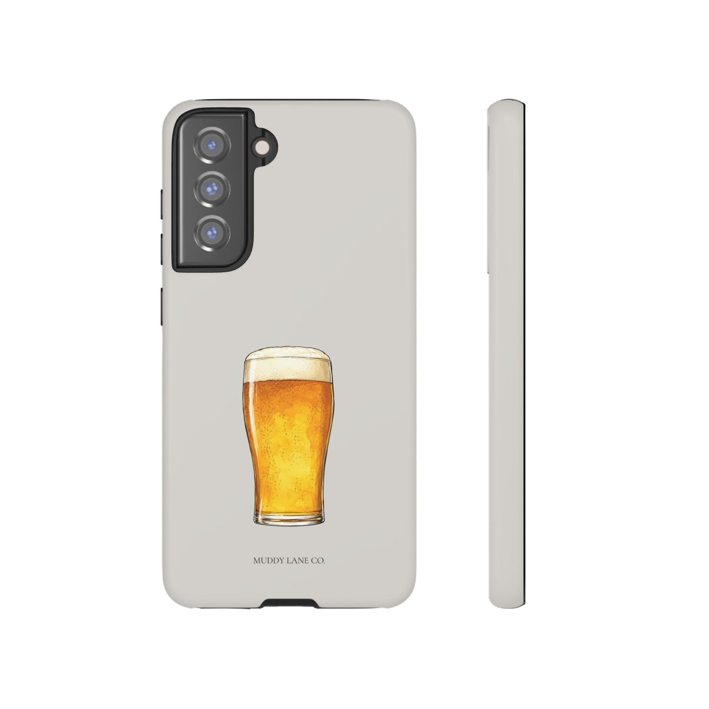 Pub Pint Tough Phone Case in Soft Grey Matte