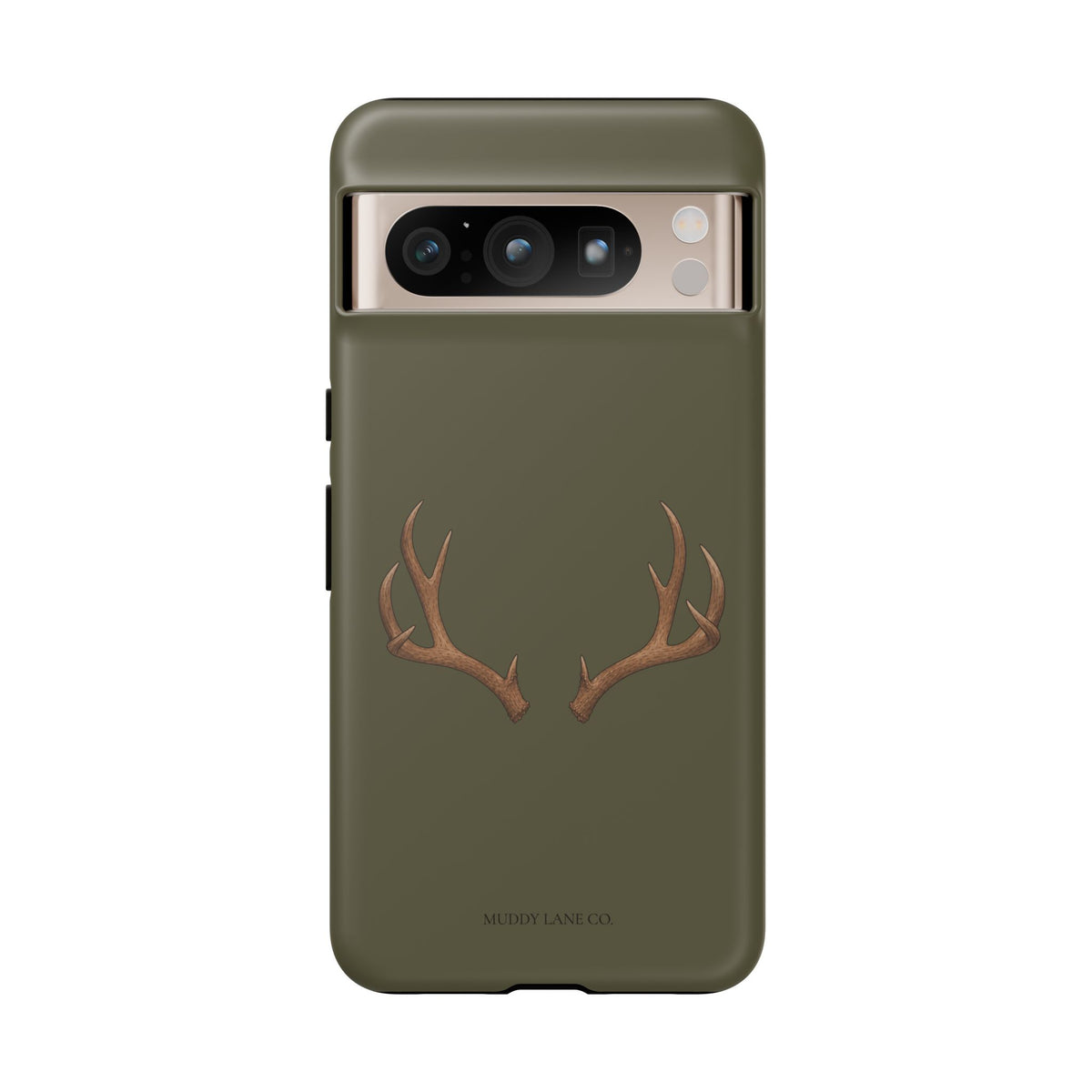 Antlers Tough Phone Case in Muddy Green Matte