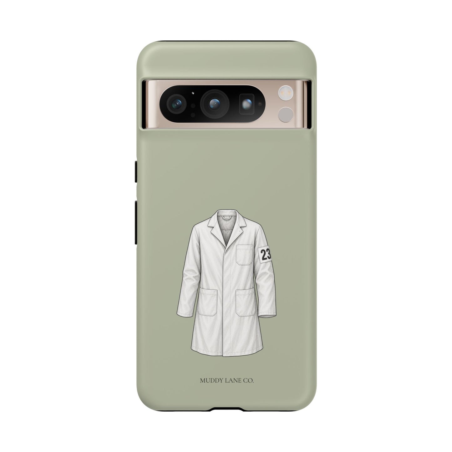 Showing Coat Tough Phone Case in Light Sage Matte