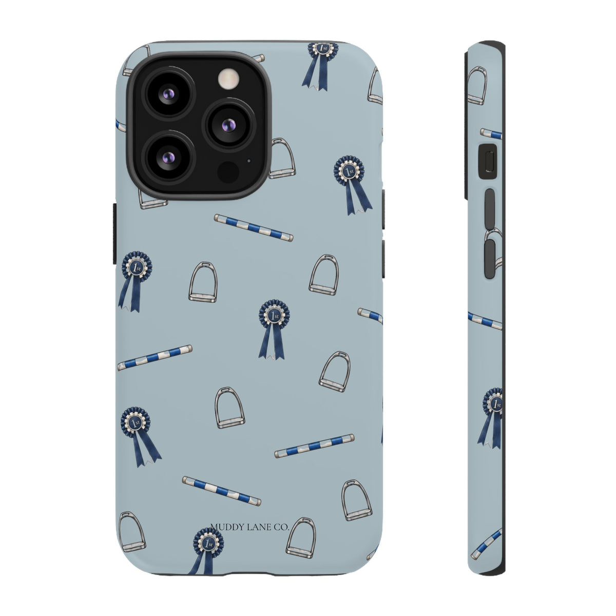 Show Day Pattern Tough Phone Case in Dusty Blue Matte