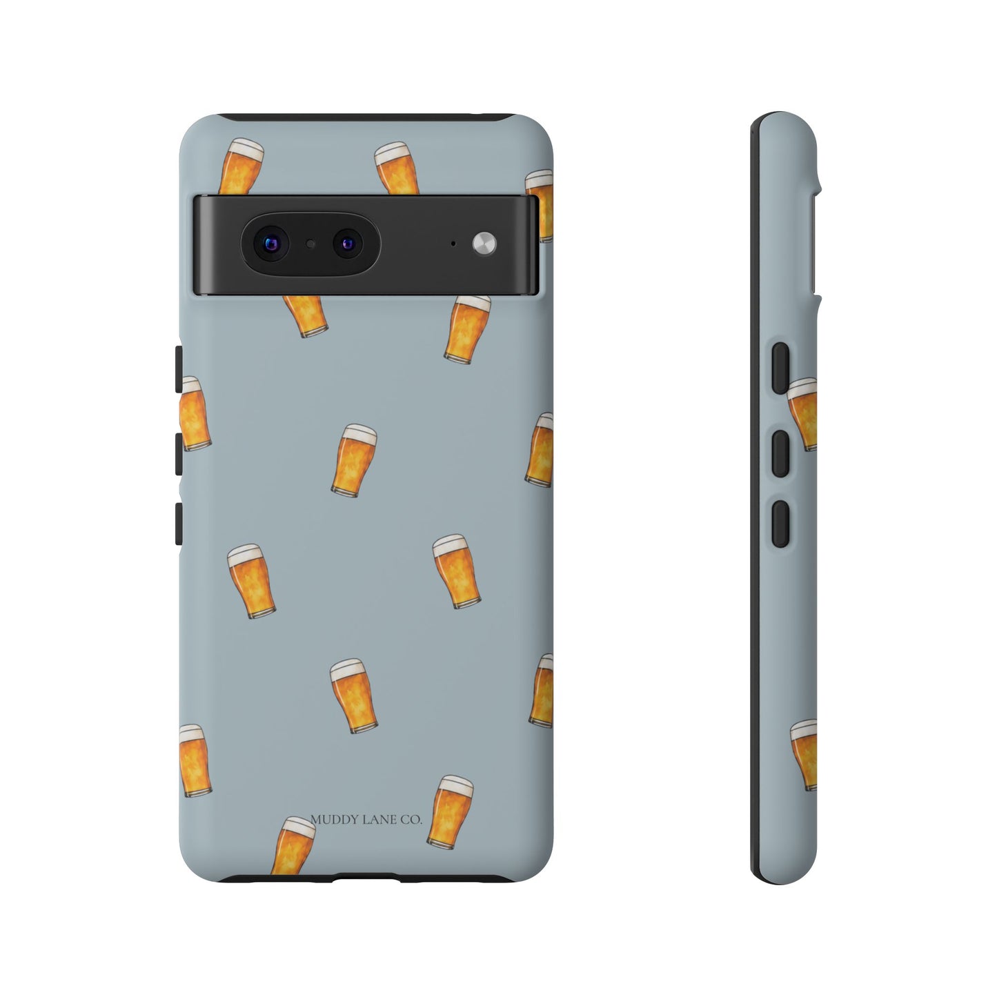 Pint Pattern Tough Phone Case in Dusty Blue Matte