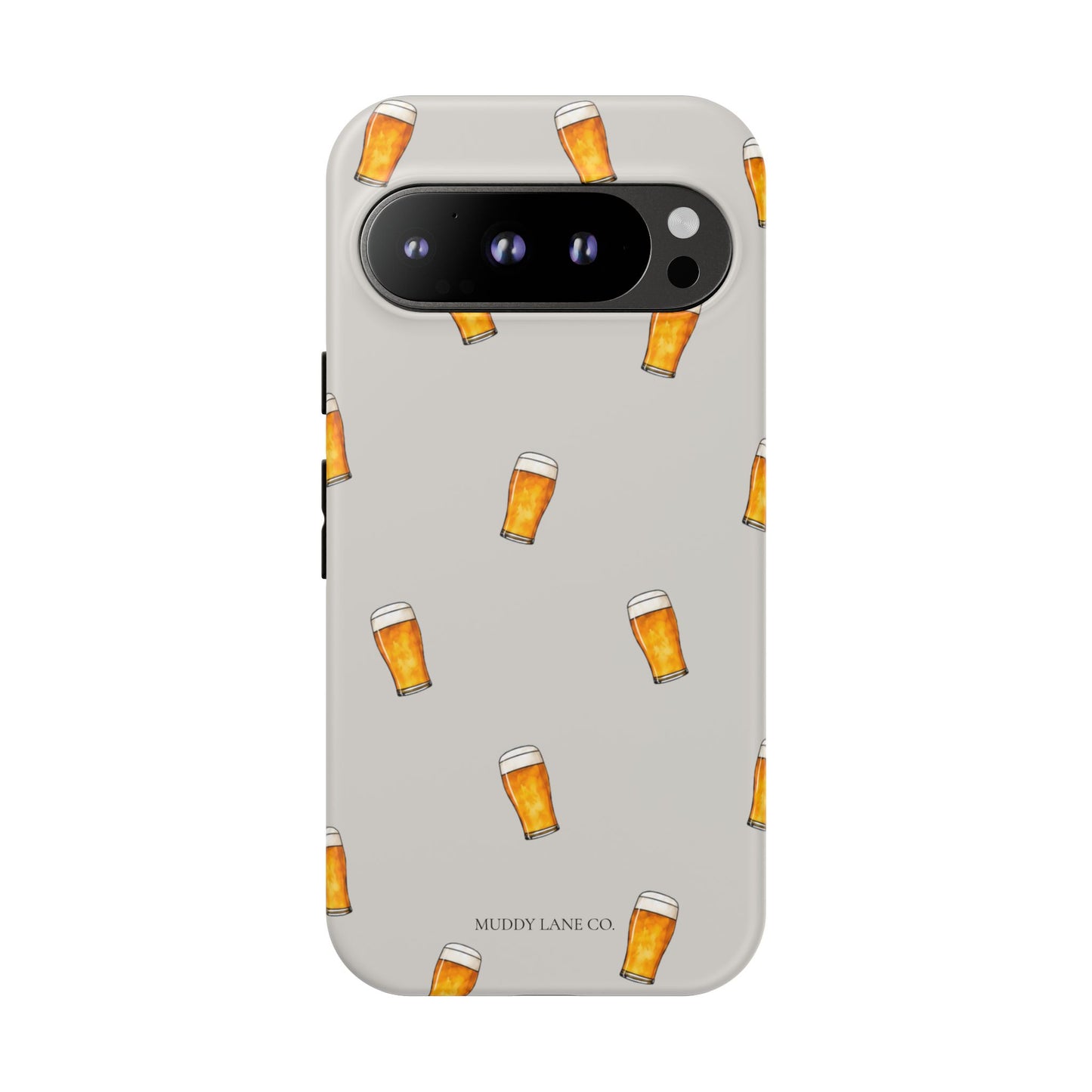 Pint Pattern Tough Phone Case in Soft Grey Matte