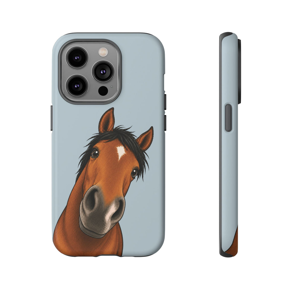 Boop Horse Tough Phone Case in Dusty Blue Matte