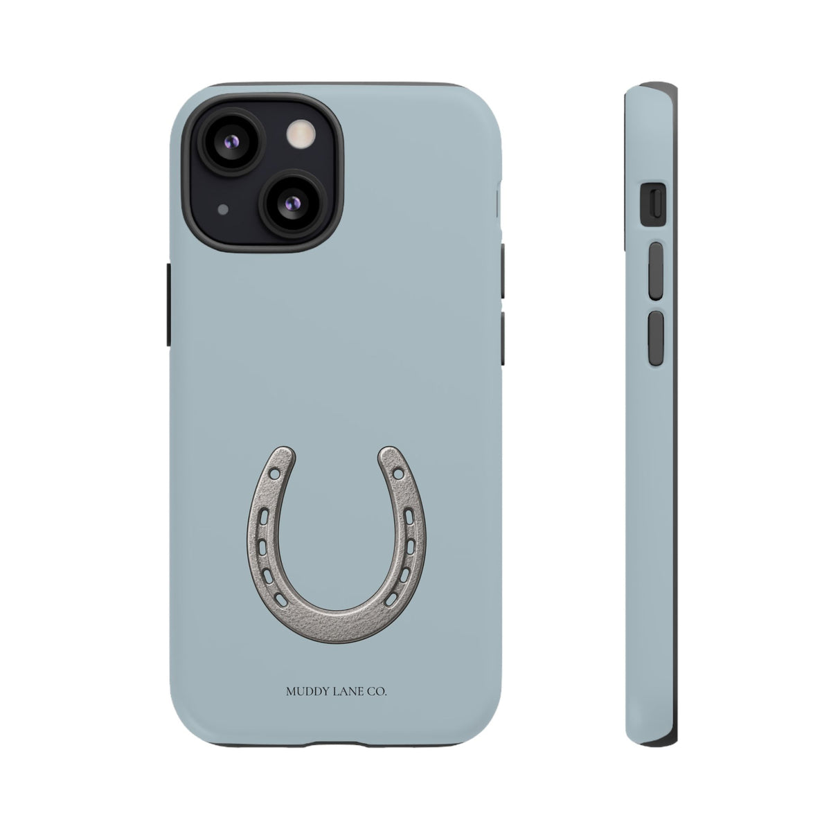 Horseshoe Tough Phone Case in Dusty Blue Matte