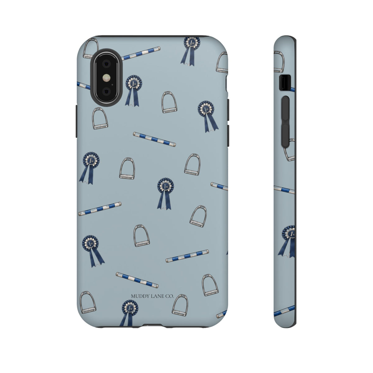 Show Day Pattern Tough Phone Case in Dusty Blue Matte