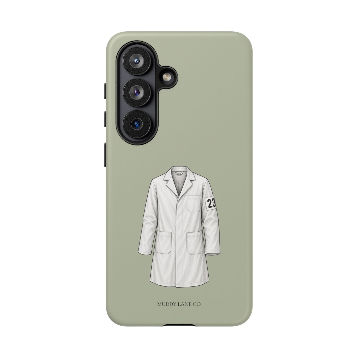 Showing Coat Tough Phone Case in Light Sage Matte