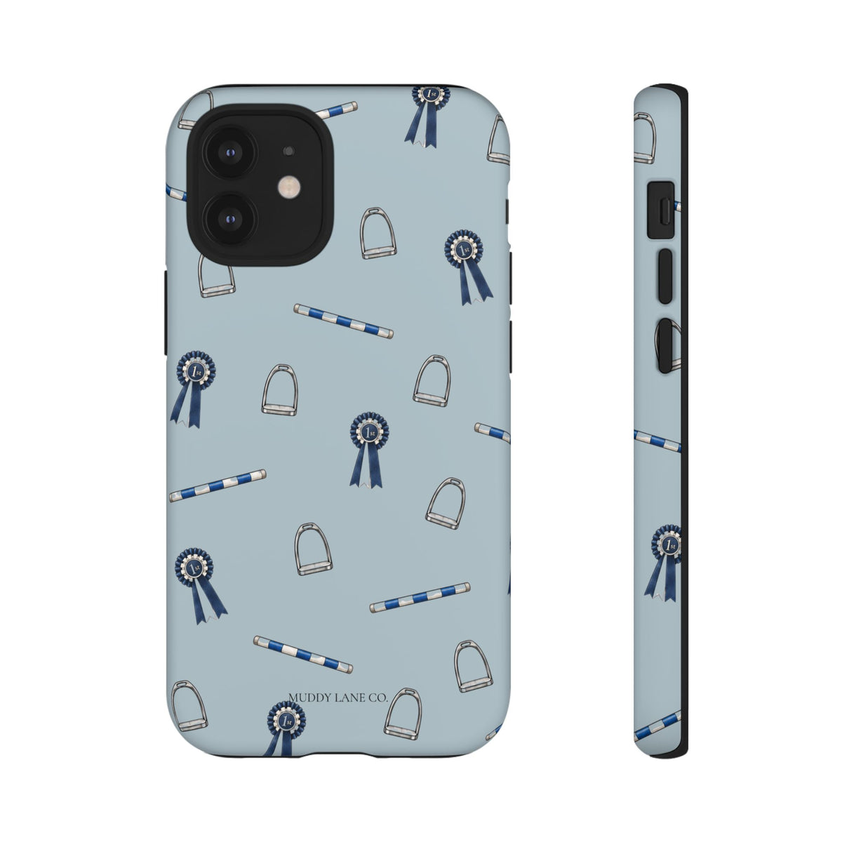 Show Day Pattern Tough Phone Case in Dusty Blue Matte