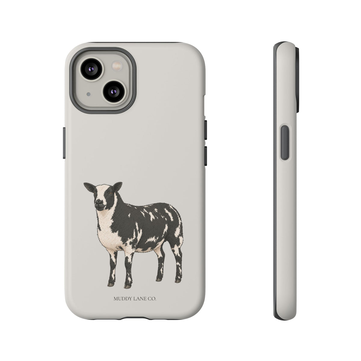 Dutch Spotted Sheep Tough Phone Case in Soft Grey Matte