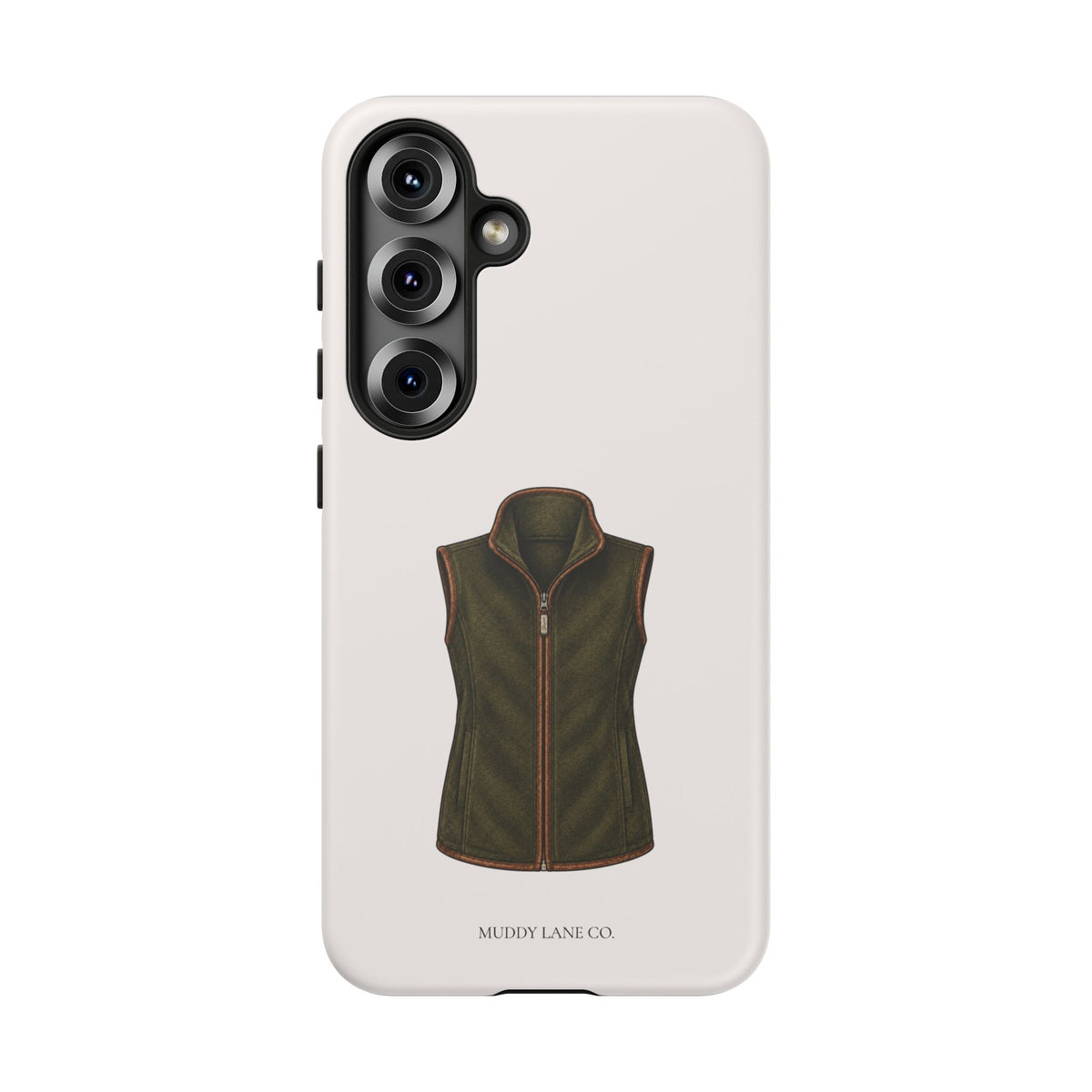 Country Gilet Tough Phone Case in Warm Cream Matte