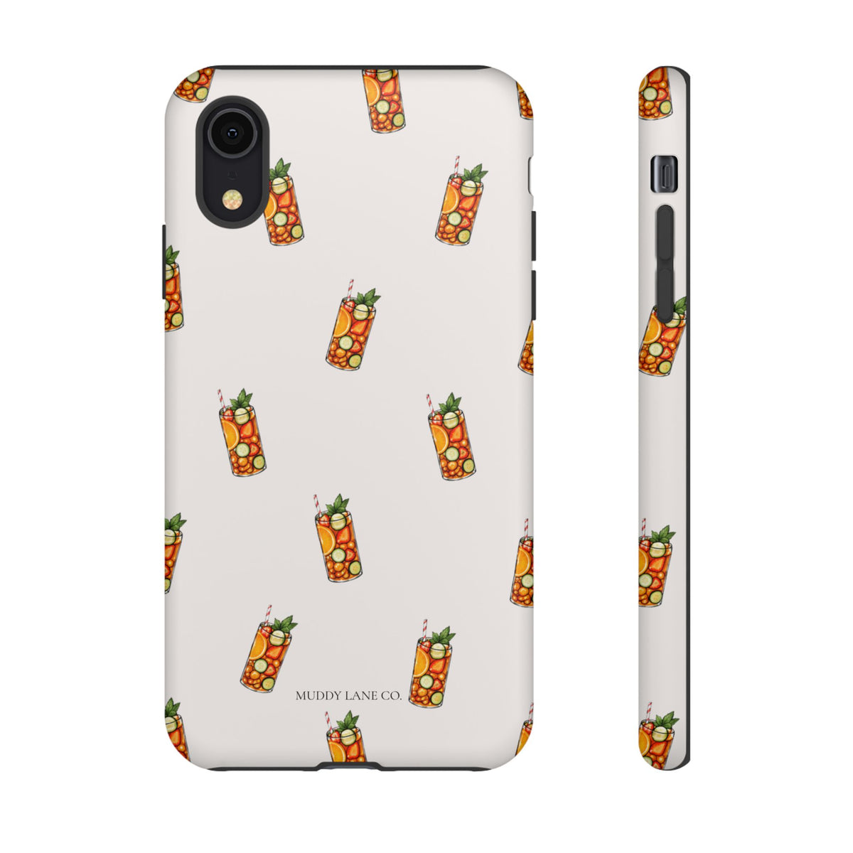 Summer Drink Pattern phone case in Warm Cream by Muddy Lane Co, photo 5