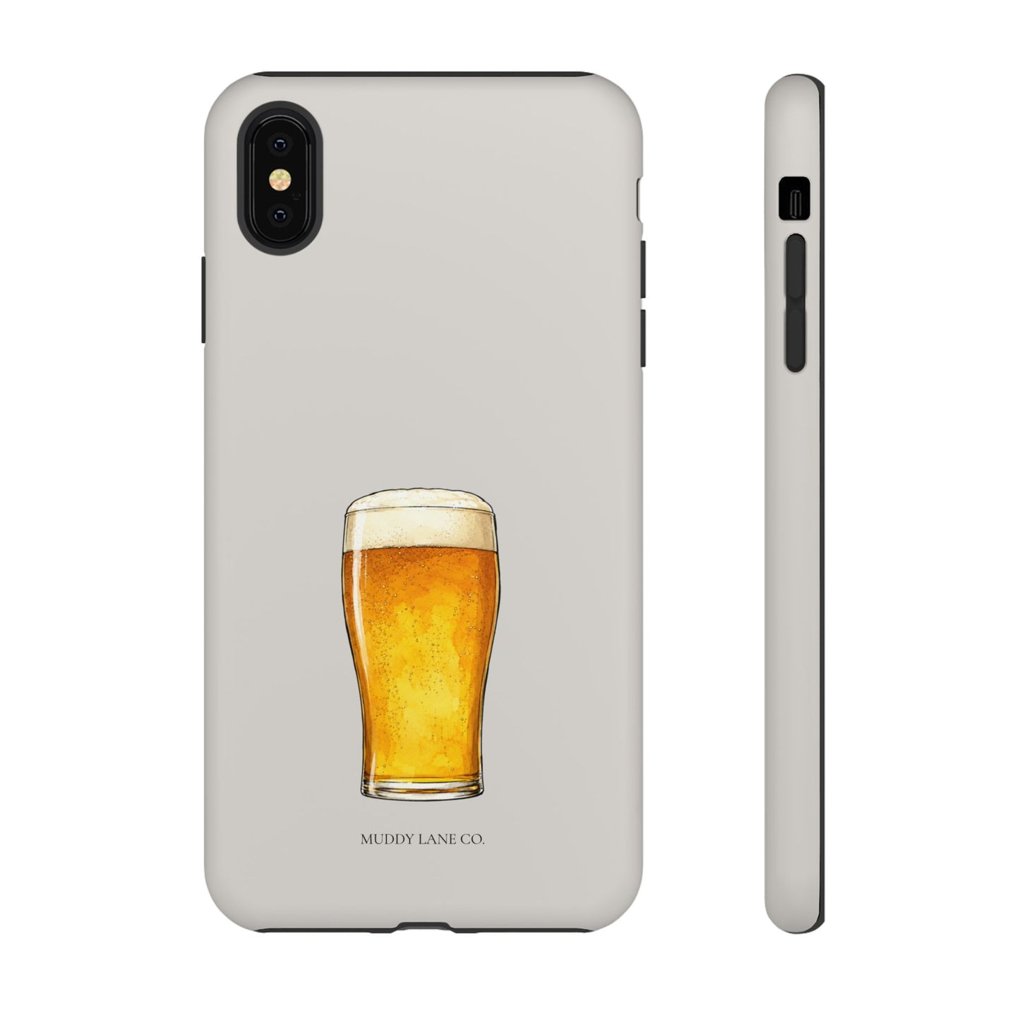 Pub Pint Tough Phone Case in Soft Grey Matte