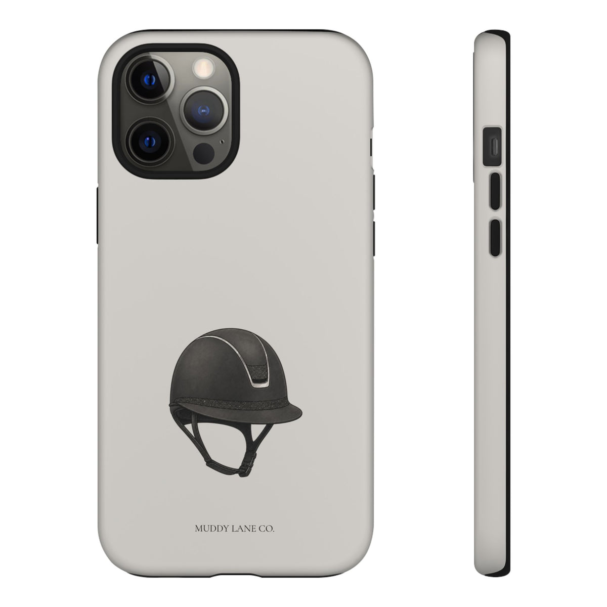 Riding Helmet Tough Phone Case in Soft Grey Matte
