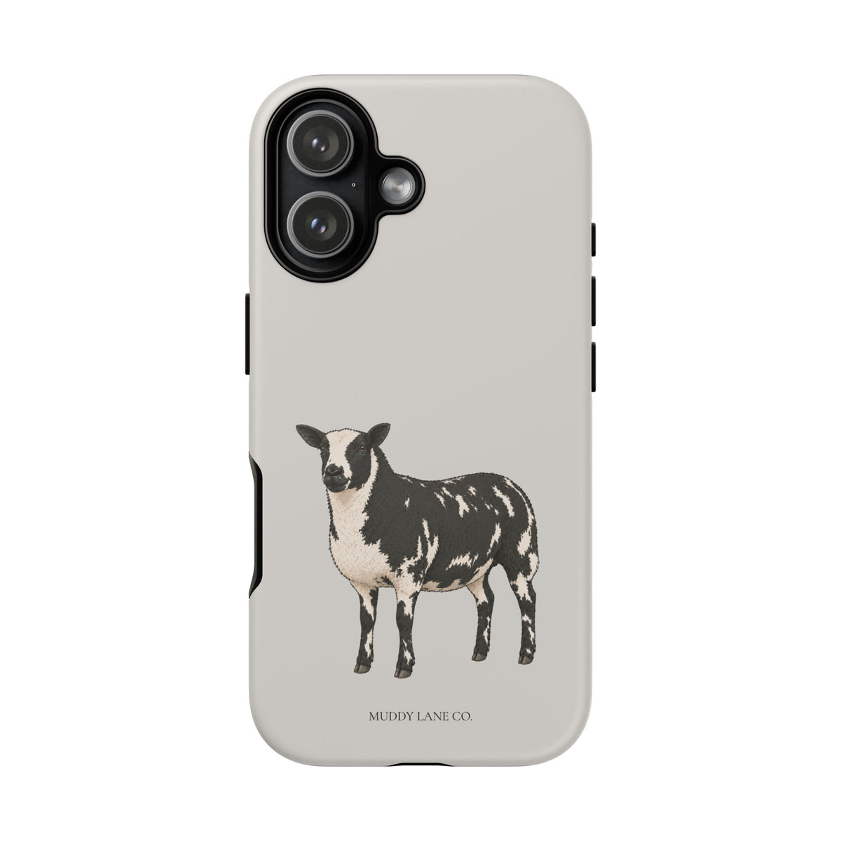 Dutch Spotted Sheep Tough Phone Case in Soft Grey Matte