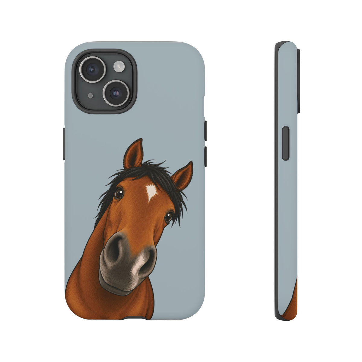 Boop Horse Tough Phone Case in Dusty Blue Matte