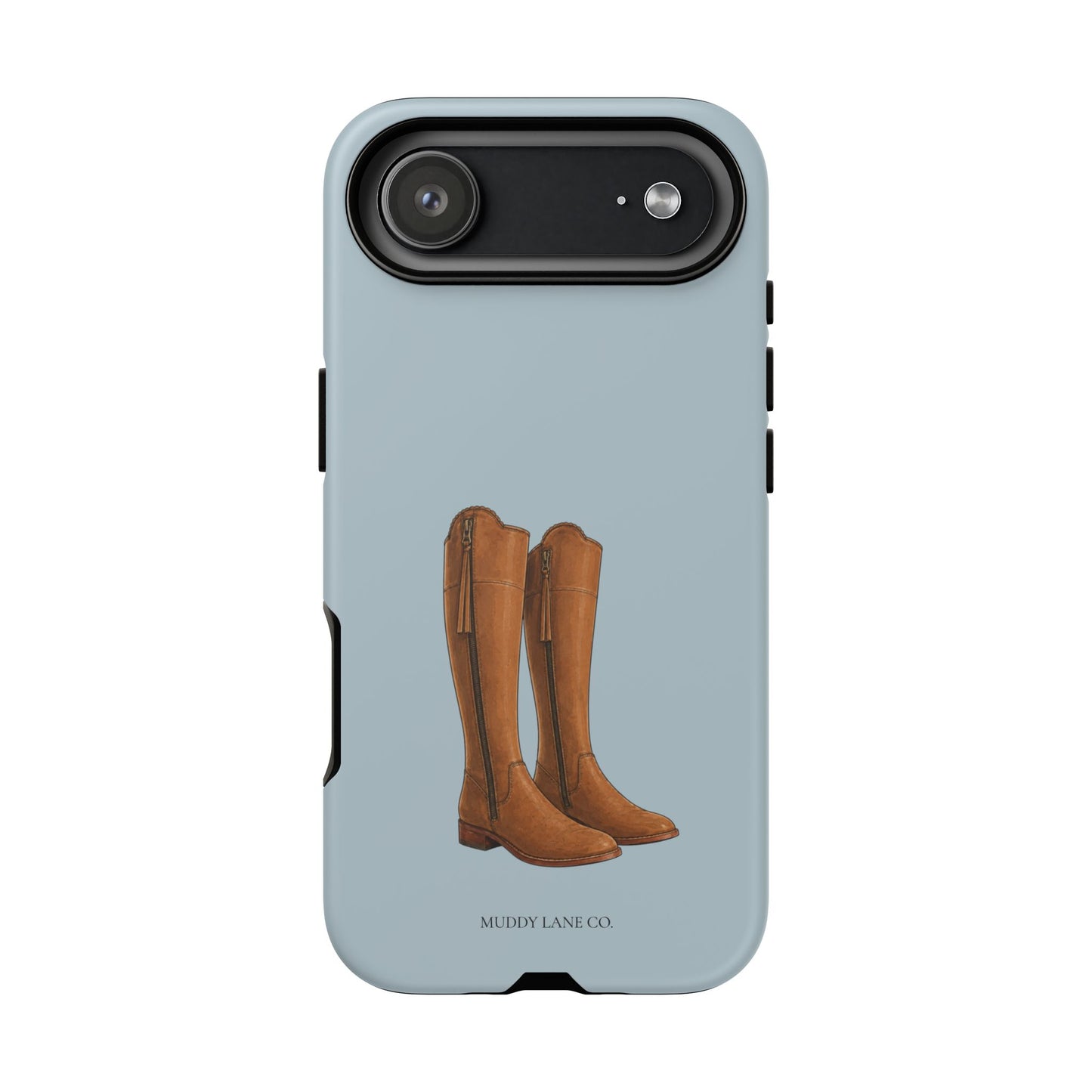 Riding Boots Tough Phone Case in Dusty Blue Matte