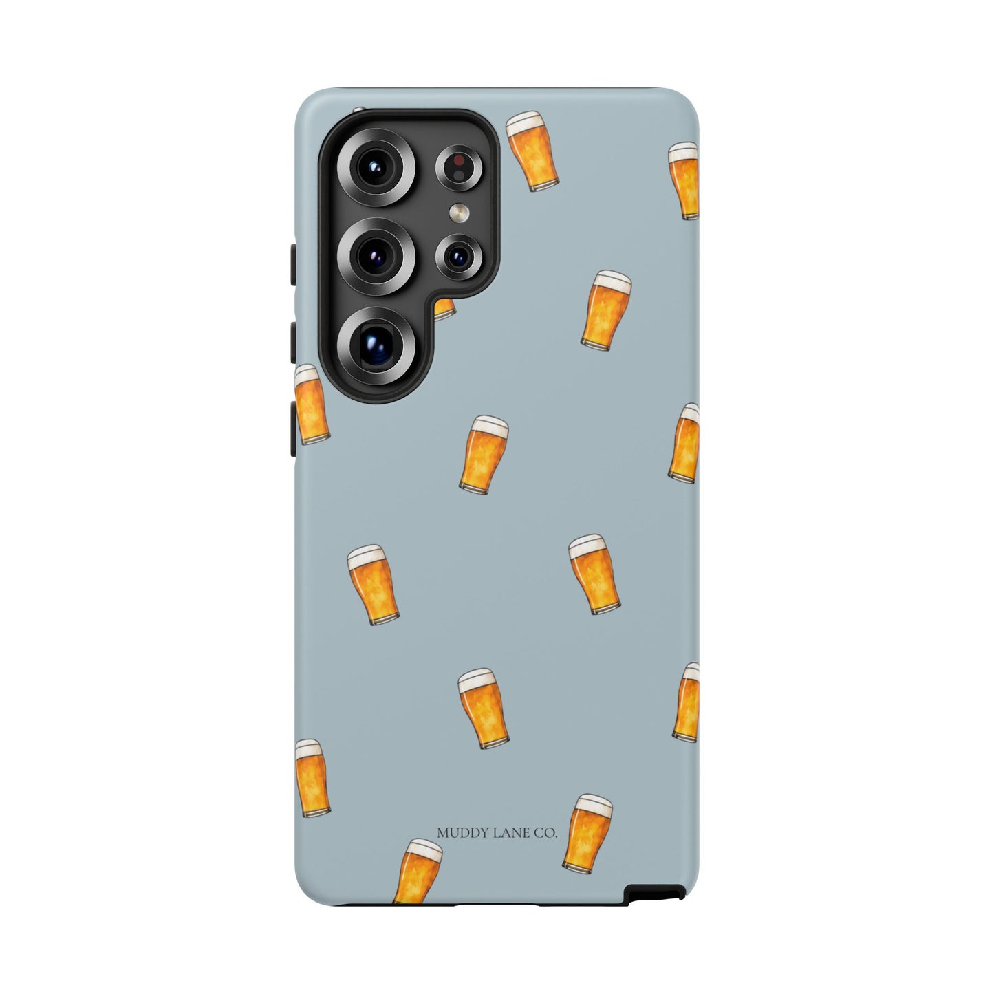 Pint Pattern Tough Phone Case in Dusty Blue Matte