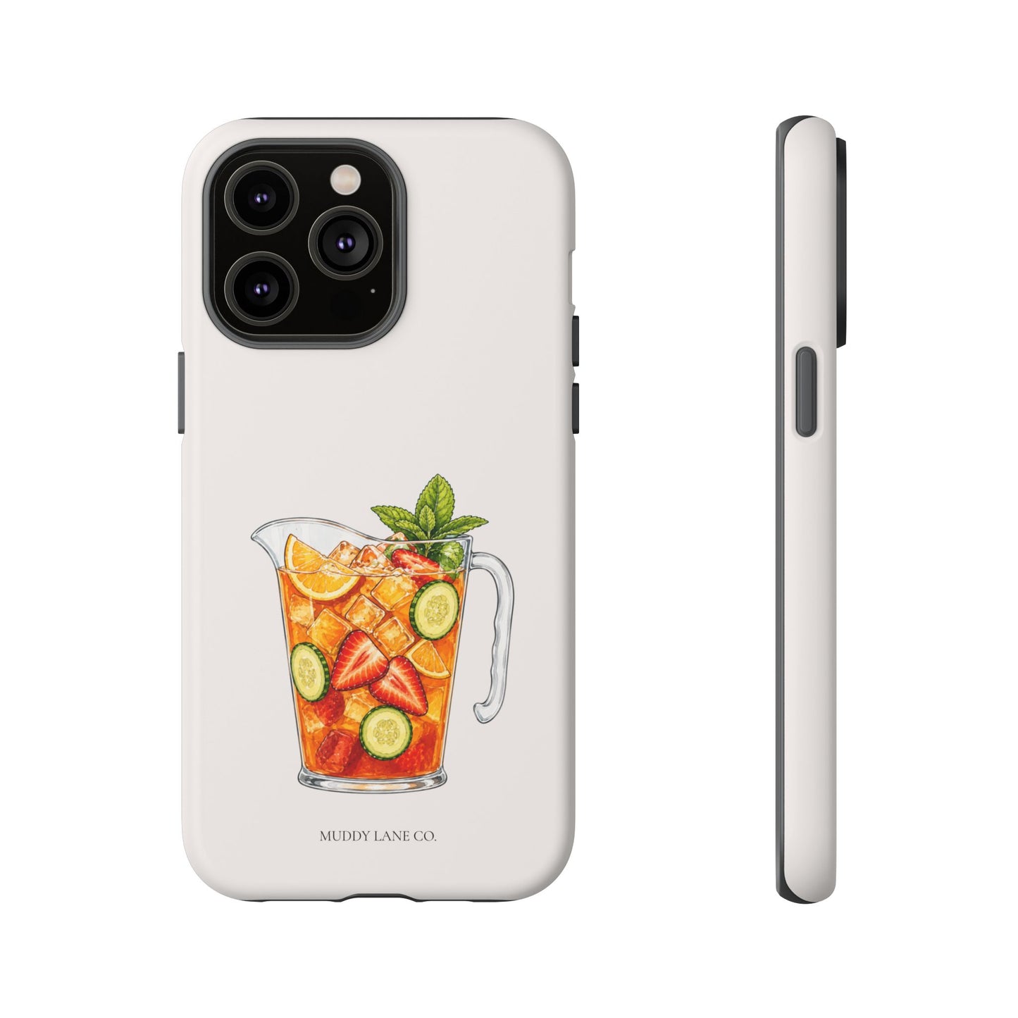 Summer Drink Jug Tough Phone Case in Warm Cream Matte