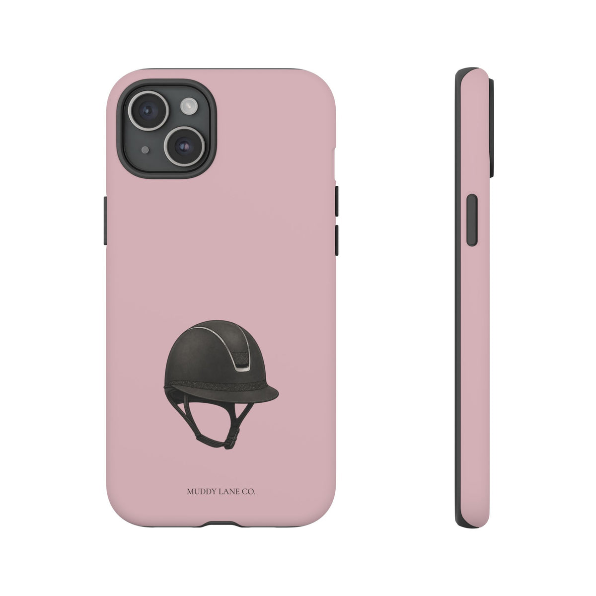 Riding Helmet Tough Phone Case in Soft Rosette Pink Matte