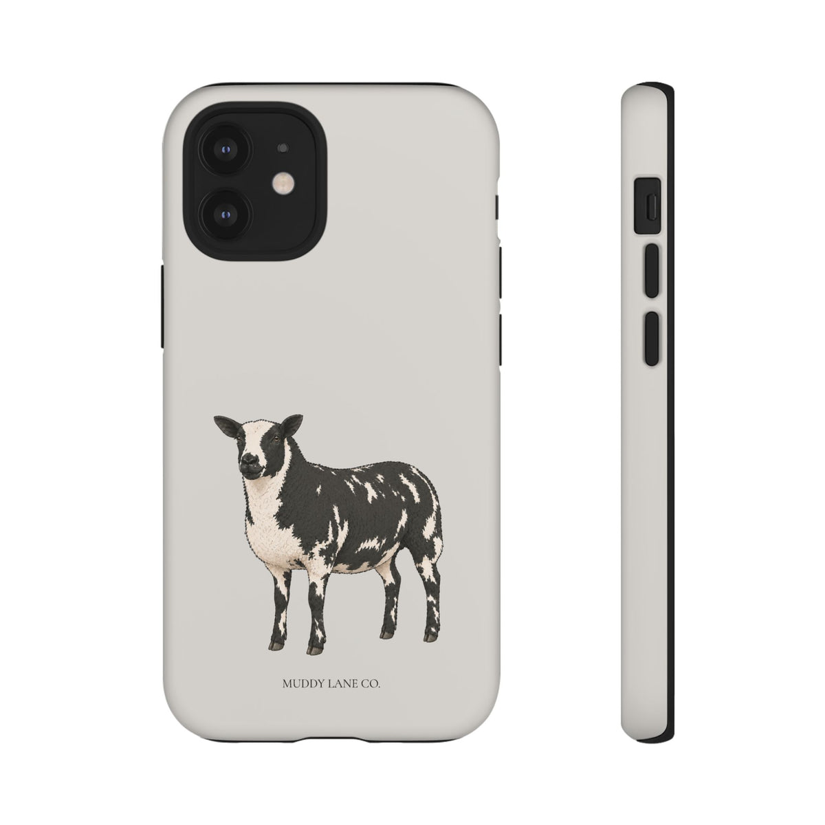 Dutch Spotted Sheep Tough Phone Case in Soft Grey Matte