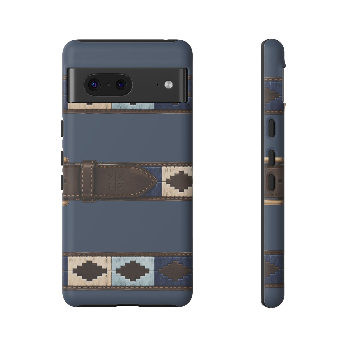 Country Belt Pattern Tough Phone Case in Deep Navy Matte