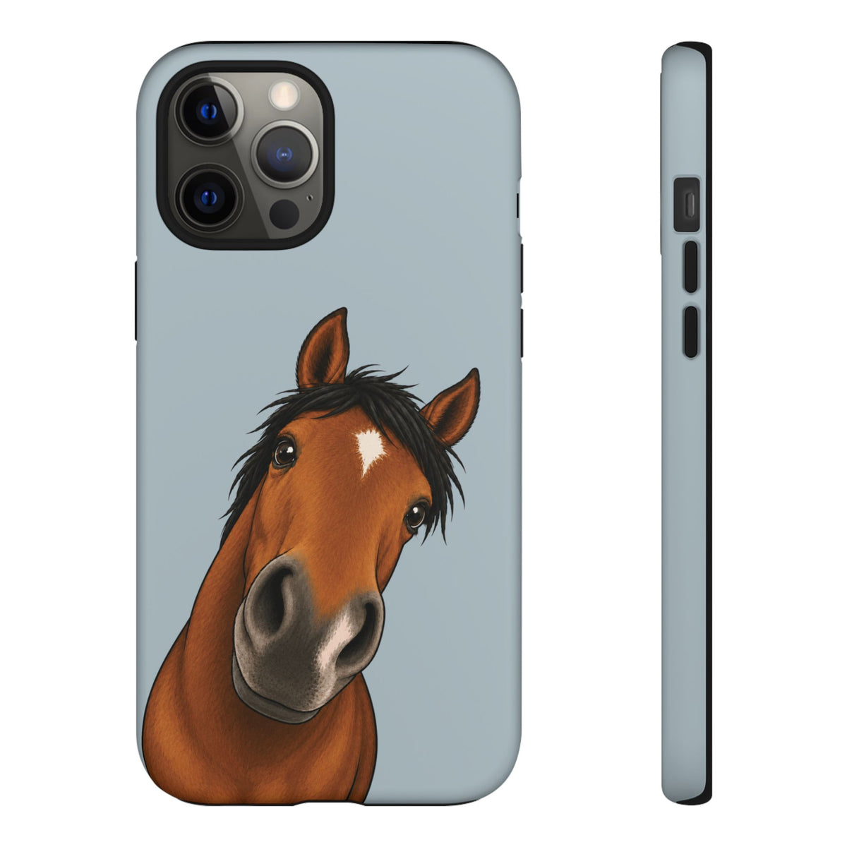 Boop Horse Tough Phone Case in Dusty Blue Matte
