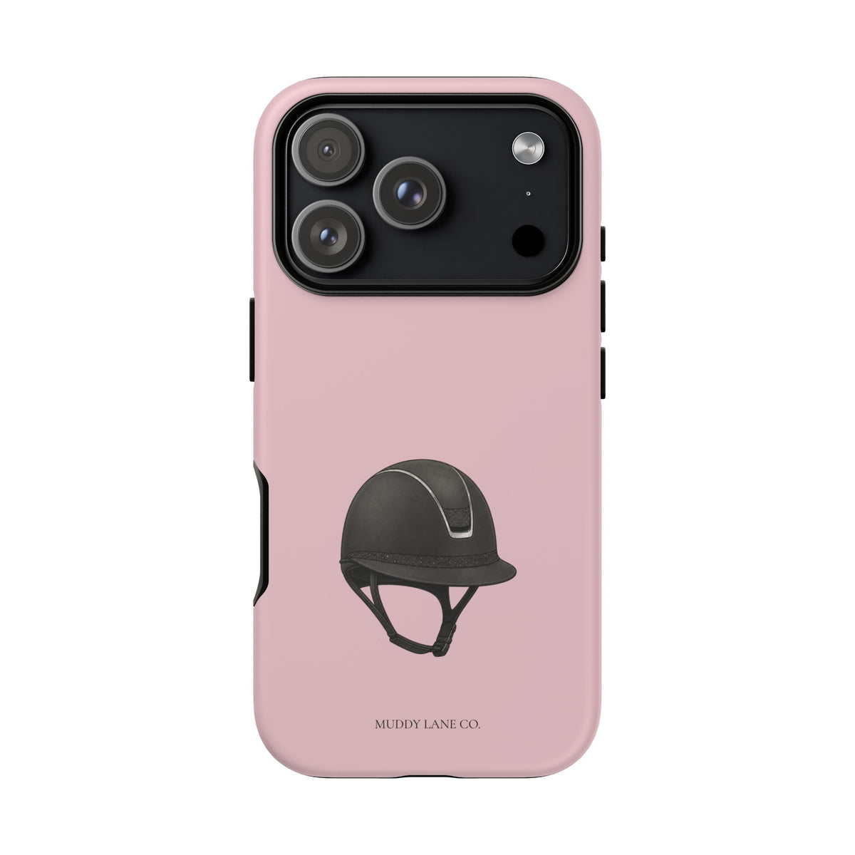 Riding Helmet Tough Phone Case in Soft Rosette Pink Matte