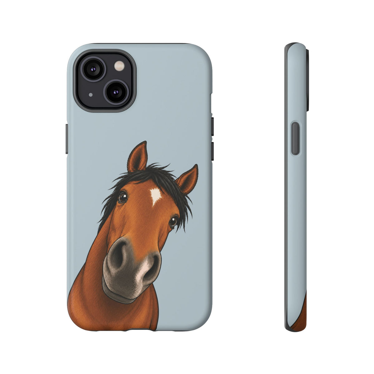 Boop Horse Tough Phone Case in Dusty Blue Matte