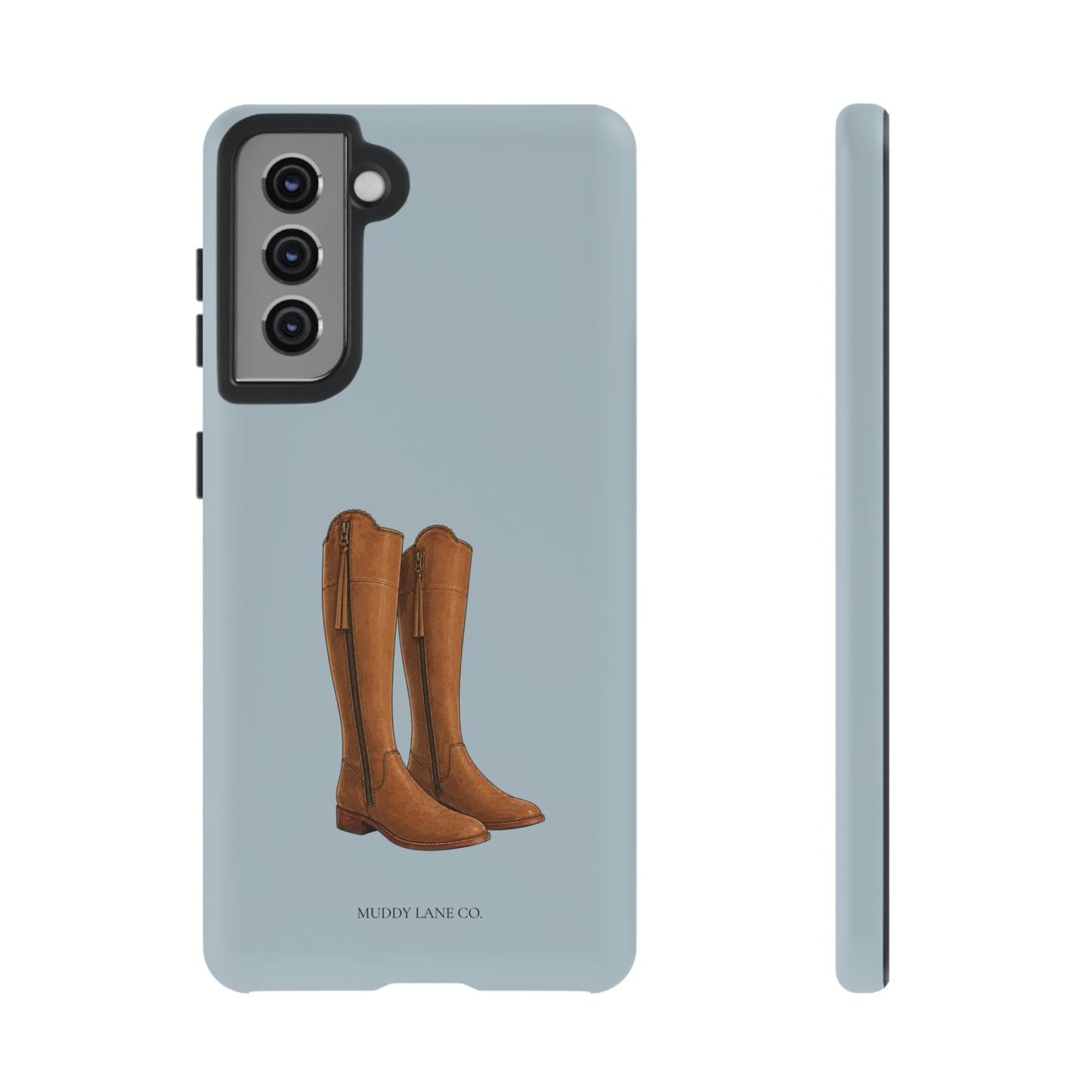 Riding Boots Tough Phone Case in Dusty Blue Matte