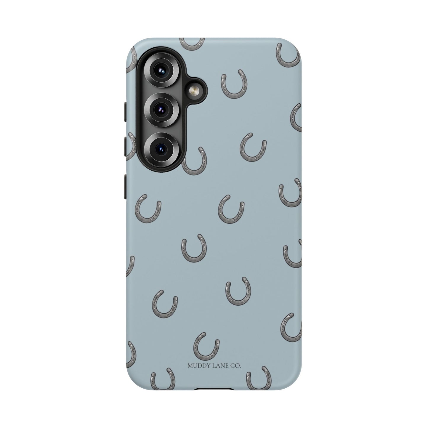 Horseshoe Pattern Tough Phone Case in Dusty Blue Matte