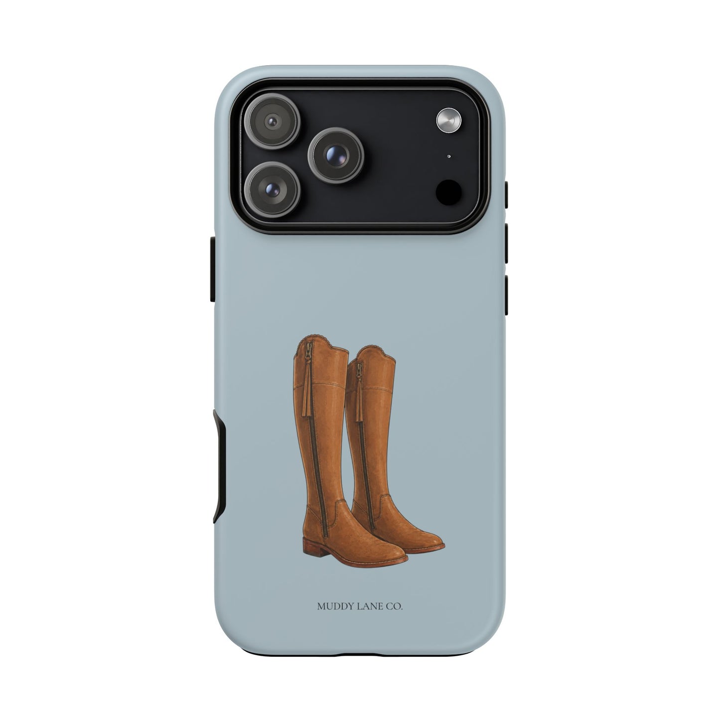 Riding Boots Tough Phone Case in Dusty Blue Matte