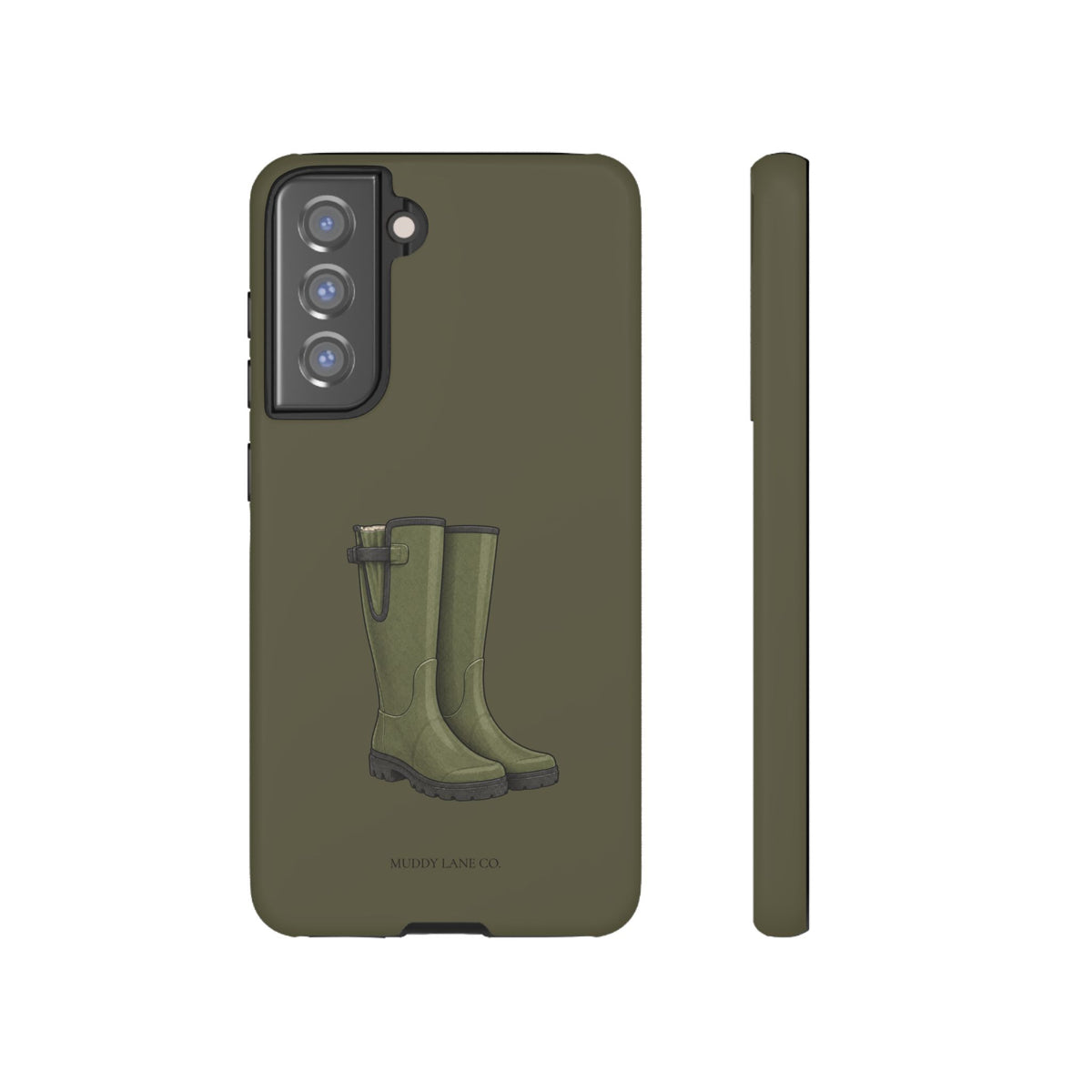 Wellies Tough Phone Case in Muddy Green Matte