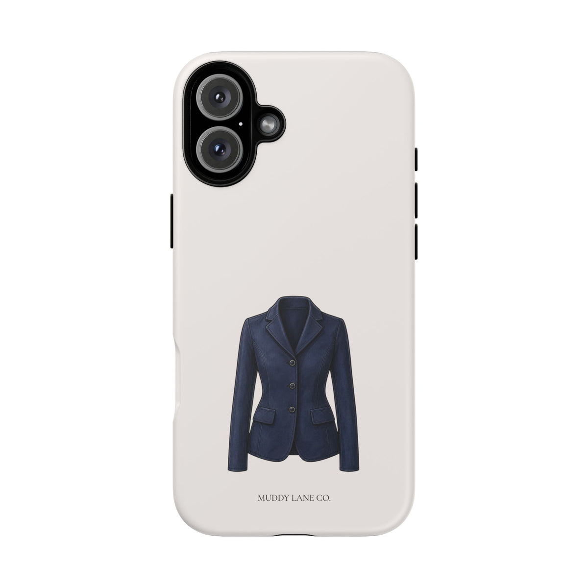 Navy Show Jacket Tough Phone Case in Warm Cream Matte