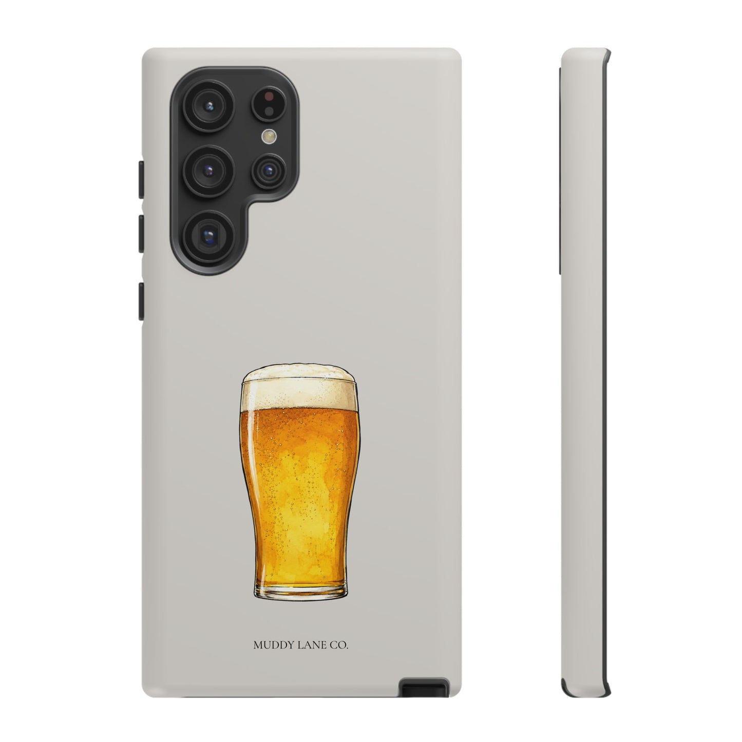 Pub Pint Tough Phone Case in Soft Grey Matte