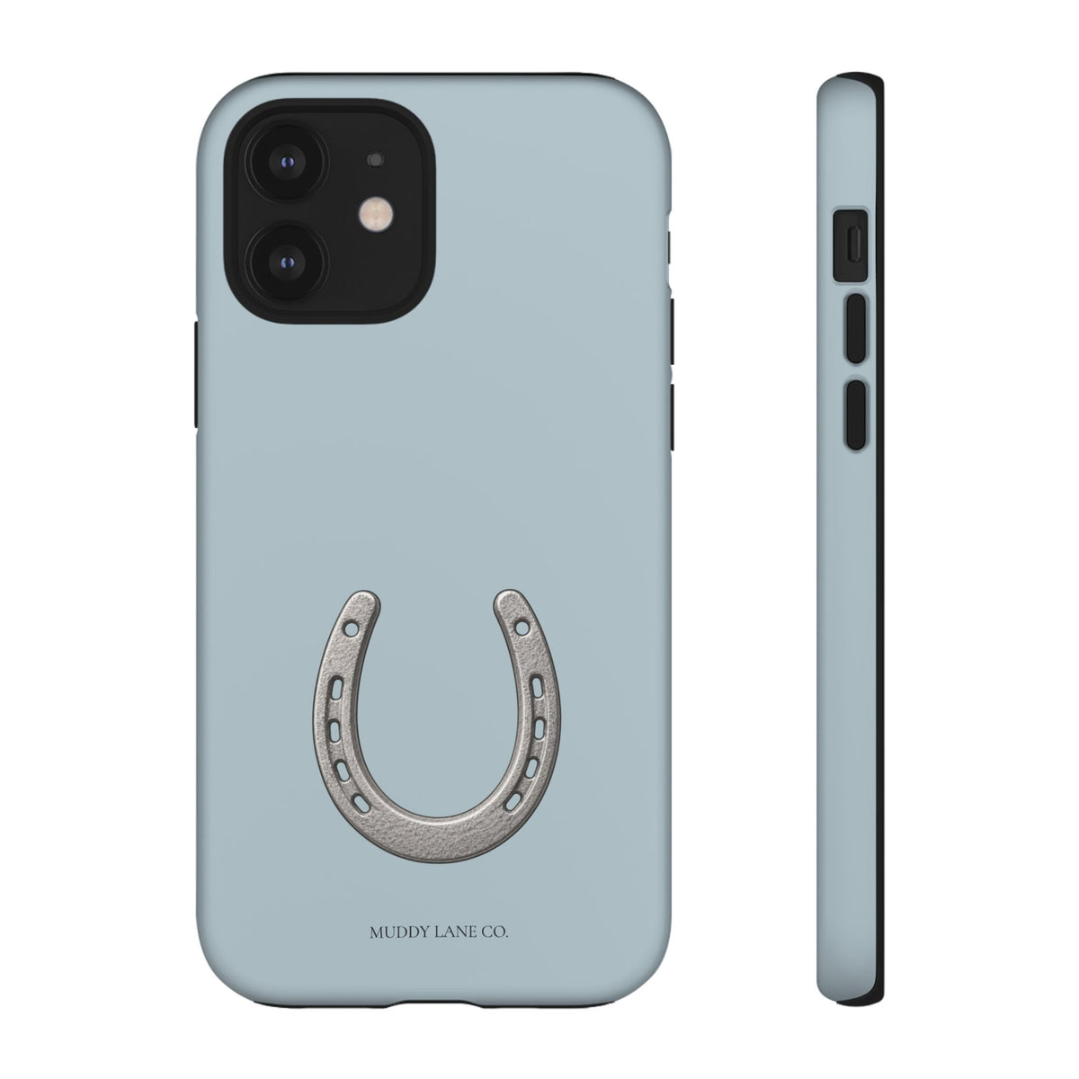 Horseshoe Tough Phone Case in Dusty Blue Matte