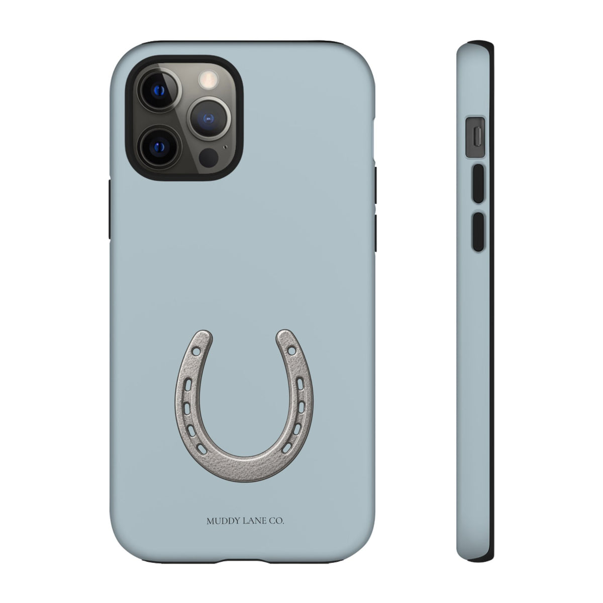 Horseshoe Tough Phone Case in Dusty Blue Matte