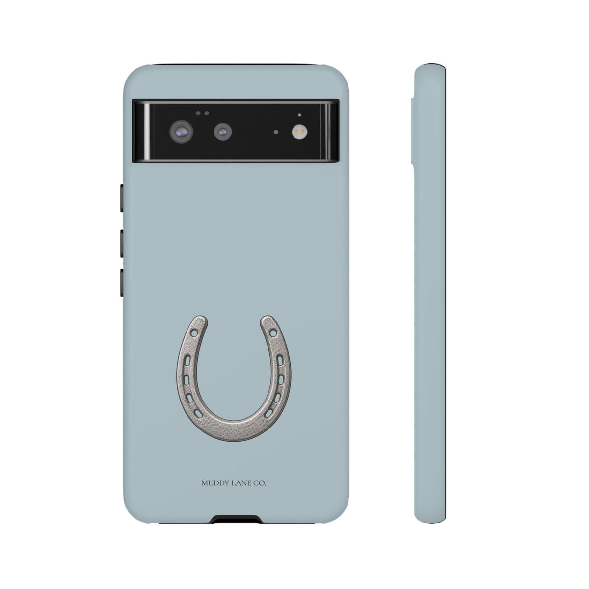 Horseshoe Tough Phone Case in Dusty Blue Matte