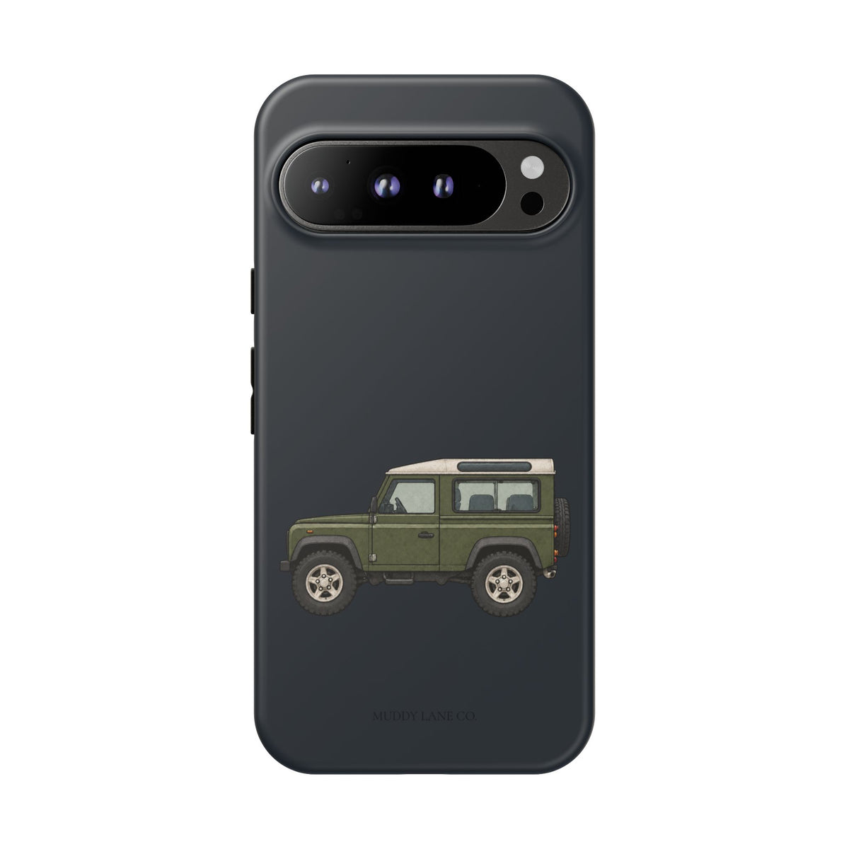 Green Classic 4x4 Tough Phone Case in Charcoal Navy Matte