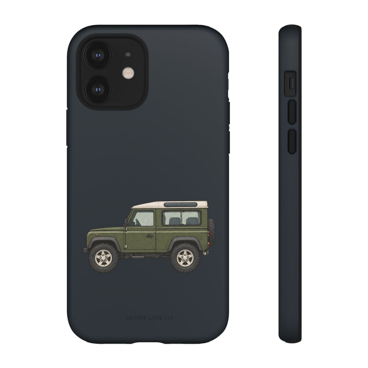 Green Classic 4x4 Tough Phone Case in Charcoal Navy Matte