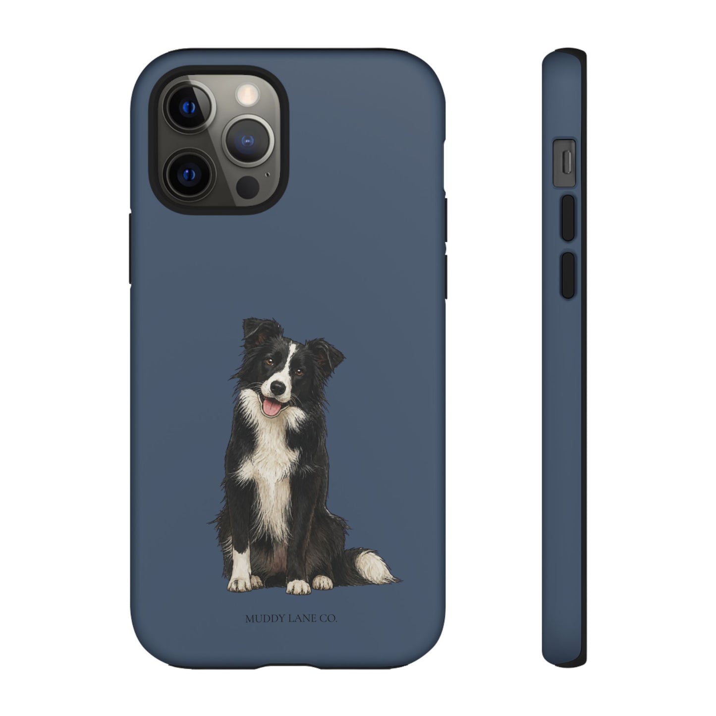 Border Collie Tough Phone Case in Deep Navy Matte
