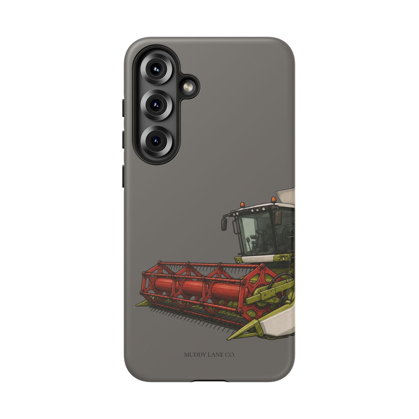 Combine Harvester Close-Up Tough Phone Case in Dark Grey Matte