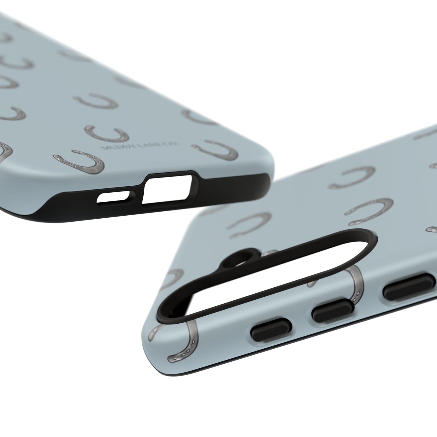Horseshoe Pattern Tough Phone Case in Dusty Blue Matte