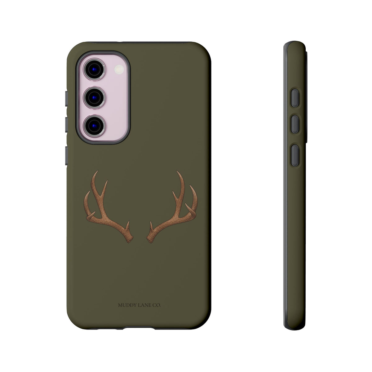 Antlers Tough Phone Case in Muddy Green Matte