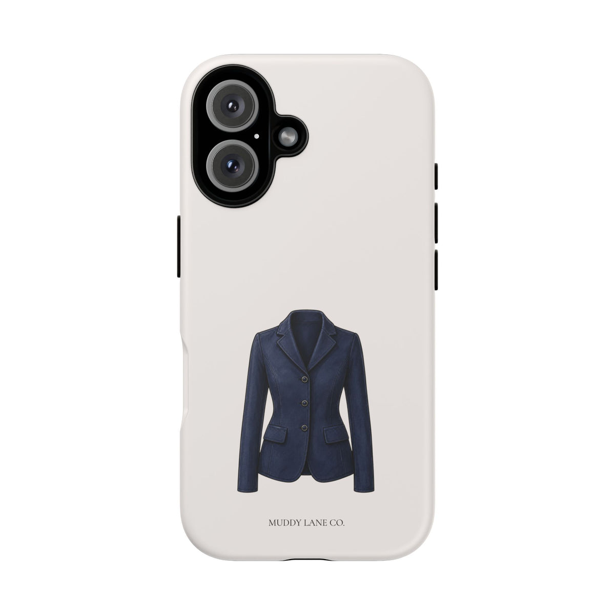 Navy Show Jacket Tough Phone Case in Warm Cream Matte