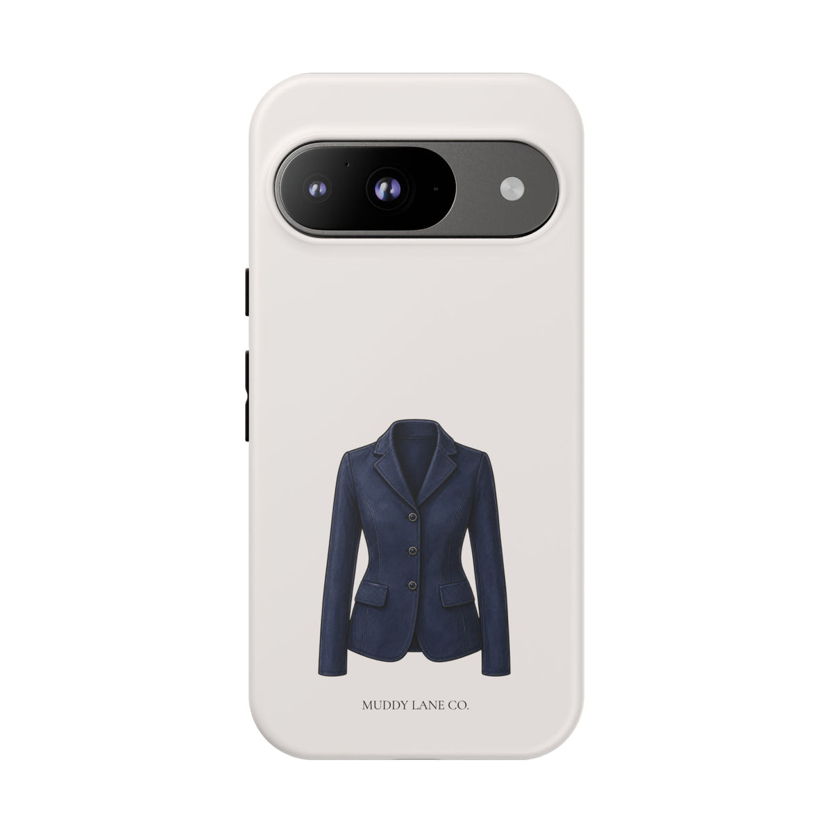 Navy Show Jacket Tough Phone Case in Warm Cream Matte
