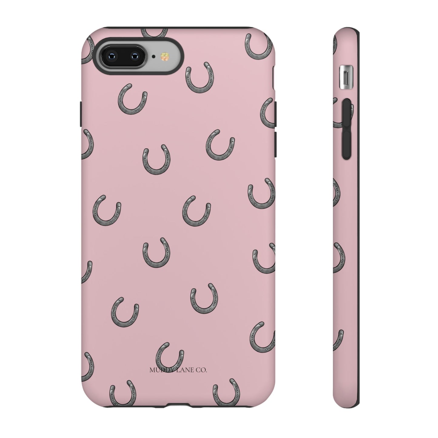 Horseshoe Pattern Tough Phone Case in Soft Rosette Pink Matte