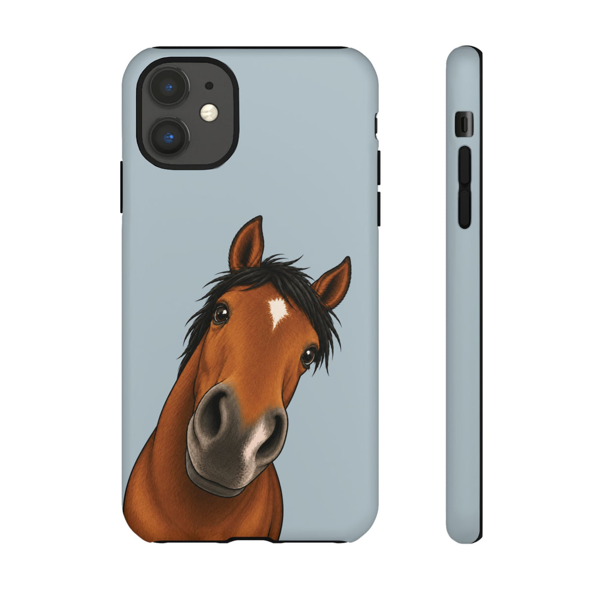 Boop Horse Tough Phone Case in Dusty Blue Matte