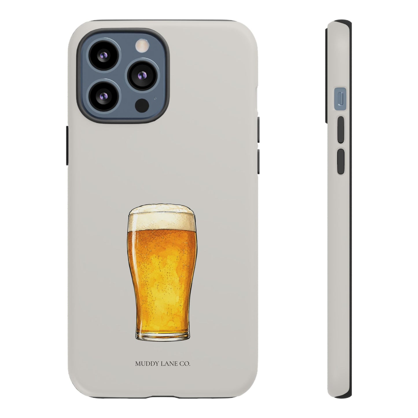 Pub Pint Tough Phone Case in Soft Grey Matte